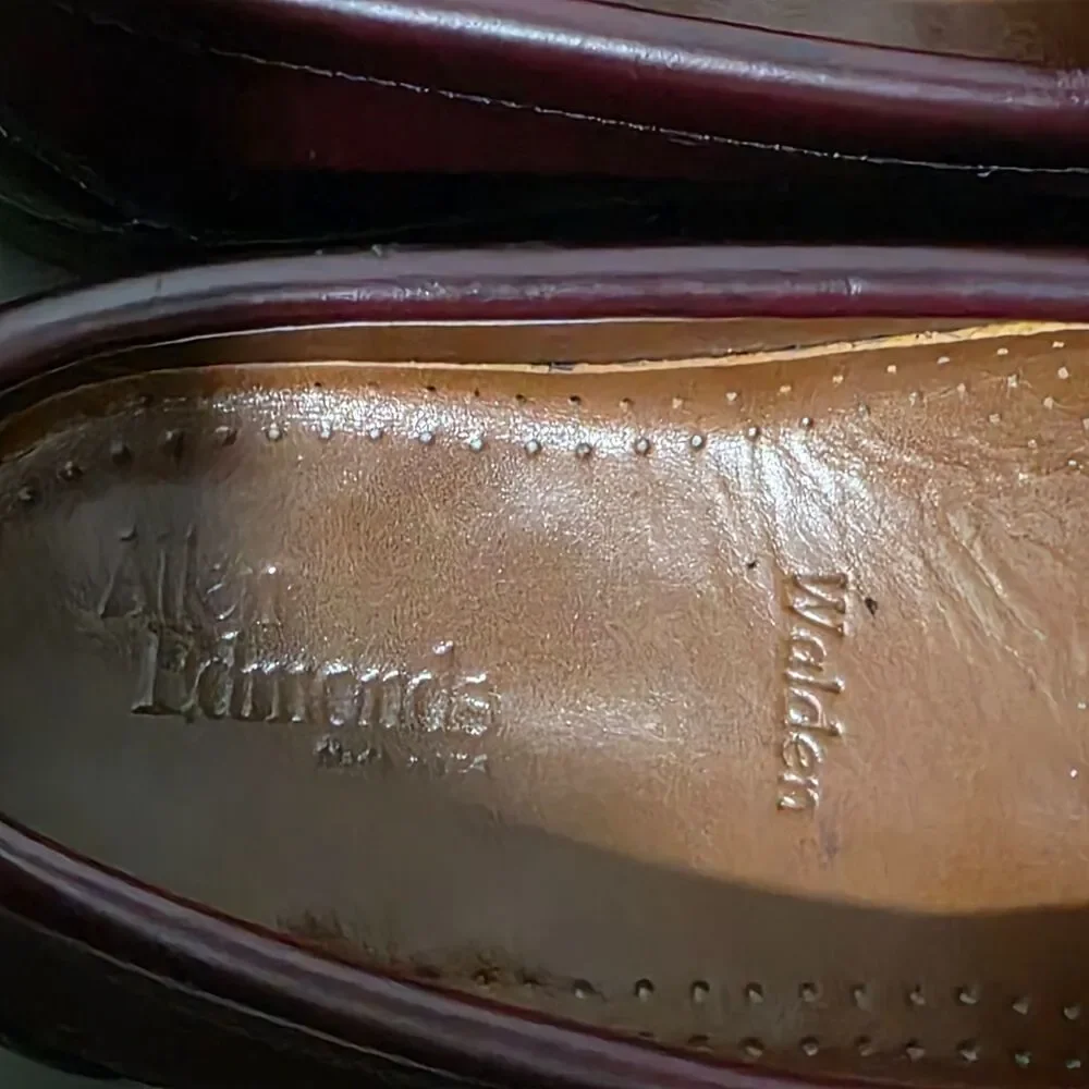 Allen Edmonds Walden Penny Burgundy Leather Dress Loafers Men 10,5B